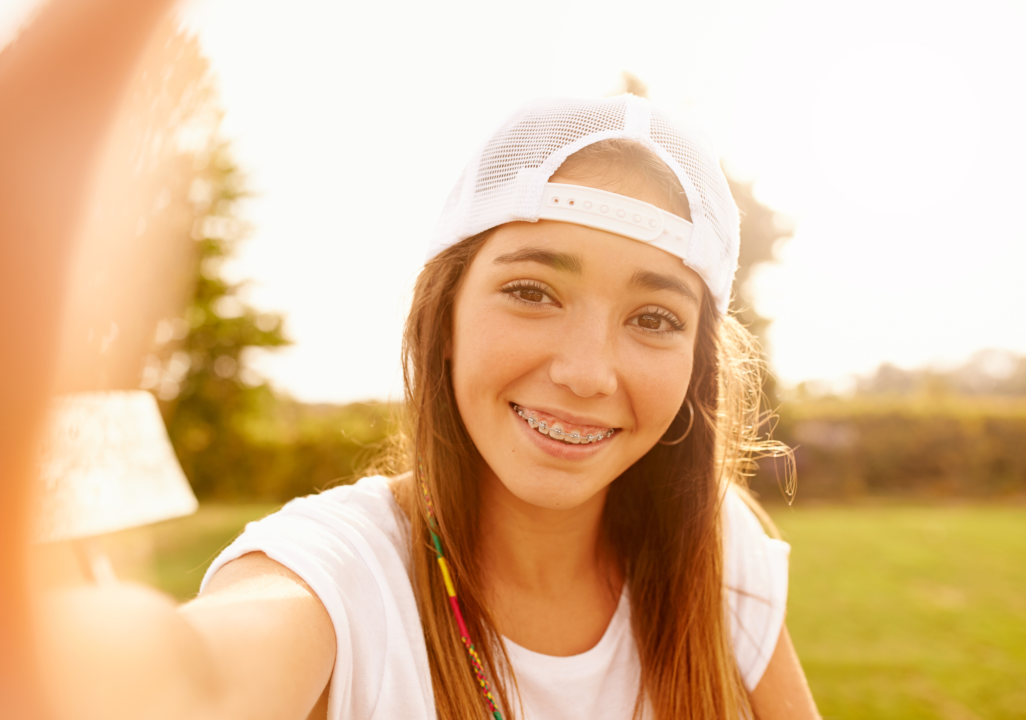 Shot of a teenage girl taking a selfie